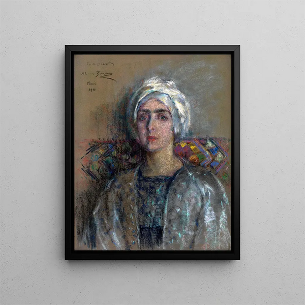 Le Turban Blanc - Alice Pike Barney — kehystetty taideteos seinällä