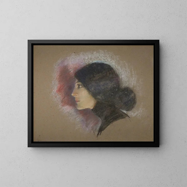 Vamp vuodelta 1900 - Alice Pike Barney — kehystetty taideteos seinällä