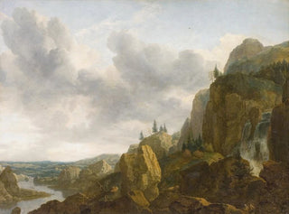 Allaert van Everdingen - Northern Mountain Landscape with Waterfall.webp