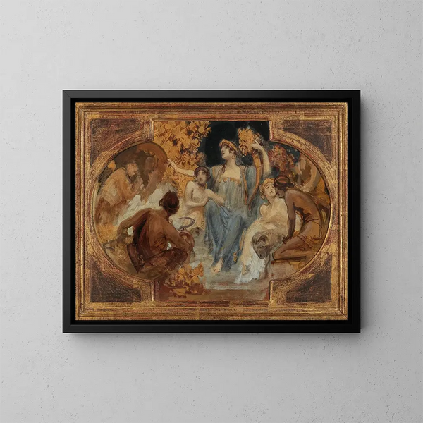 Esquisse de plafond allégorique - Alois Hans Schram — kehystetty taideteos seinällä