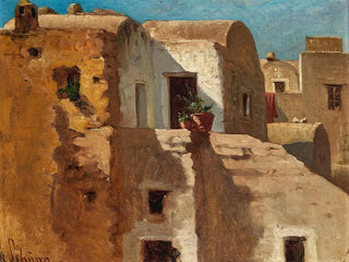 Une terrasse à Taormine, étude - Alois Schönn — näkymä teoksesta