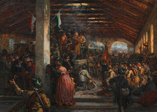 Alois Schnn - Abschied der Freiwilligen von 1848 am alten Sdbahnhof.webp