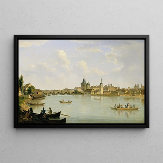 Alois von Saar - Ansicht von Prag mit der Moldaubrcke Karlsbrcke.webp