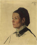 Portrait d'une femme - Alphonse Legros — näkymä teoksesta