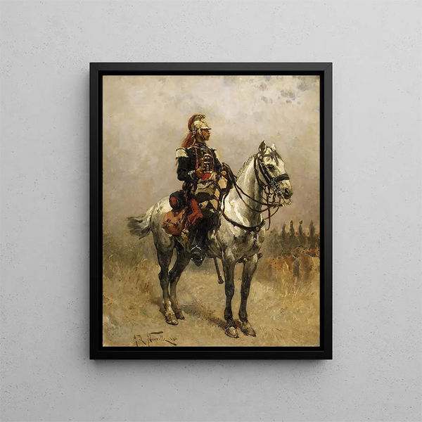 Un cavalier - Alphonse Marie de Neuville — kehystetty taideteos seinällä