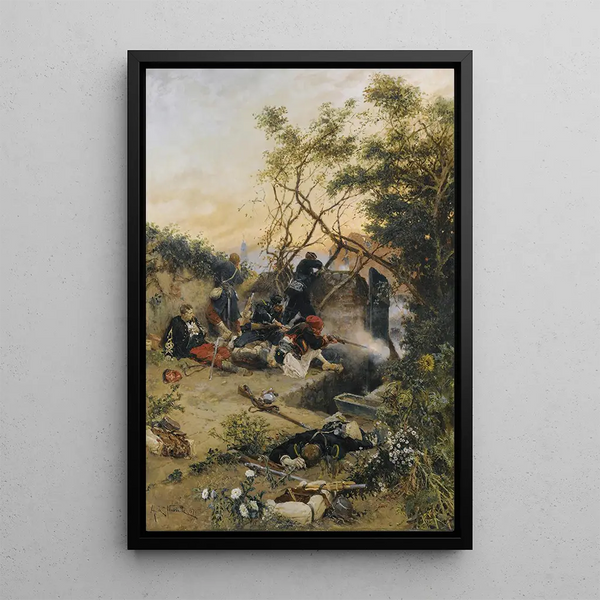 Maalauksen jäljennös Alphonse Marie de Neuville -säilyttävä maalaus