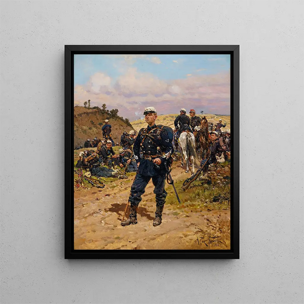 Sergent - majuri jalkaväen - Alphonse Marie de Neuville — kehystetty taideteos seinällä