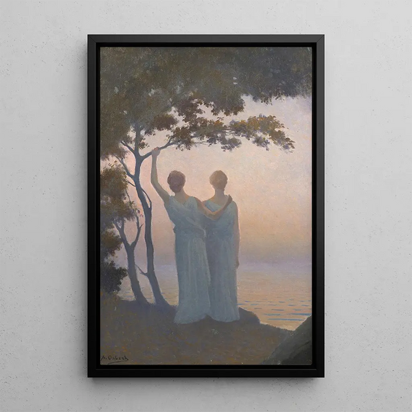 Maalauksen jäljennös Contemplaation-maalaus - Alphonse Osbert