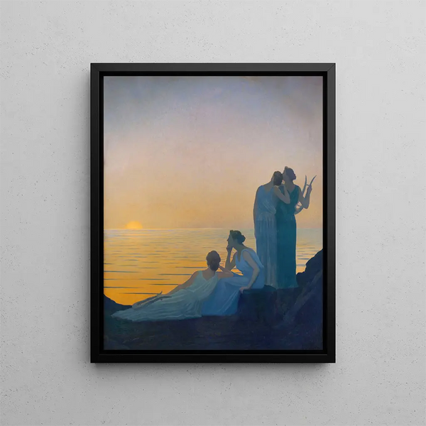 Ilta antiikki - Alphonse Osbert — kehystetty taideteos seinällä
