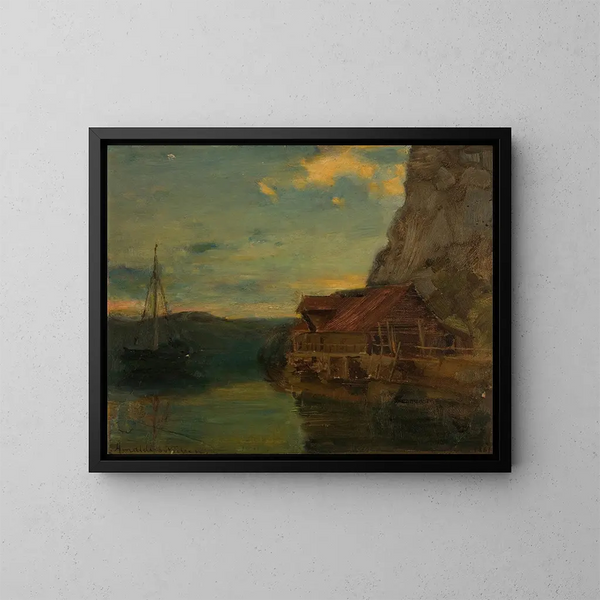 Fra Solsvik à Bergen - Amaldus Nielsen — kehystetty taideteos seinällä