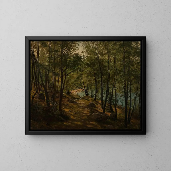 La forêt des loups Mandal - Amaldus Nielsen — kehystetty taideteos seinällä