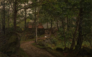 Amaldus Nielsen - Under trrne Hoven ved Mandal.webp