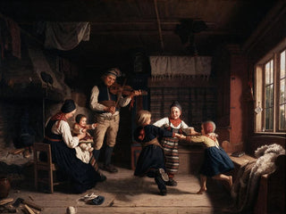 Amalia Lindegren - Sunday Evening in a Farmhouse in Dalarna.webp