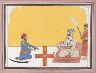 Ambav - Maharaja Sovan Singh playing pachisi.webp