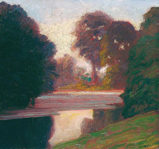Ambiance du soir au ruisseau - Julius Exter