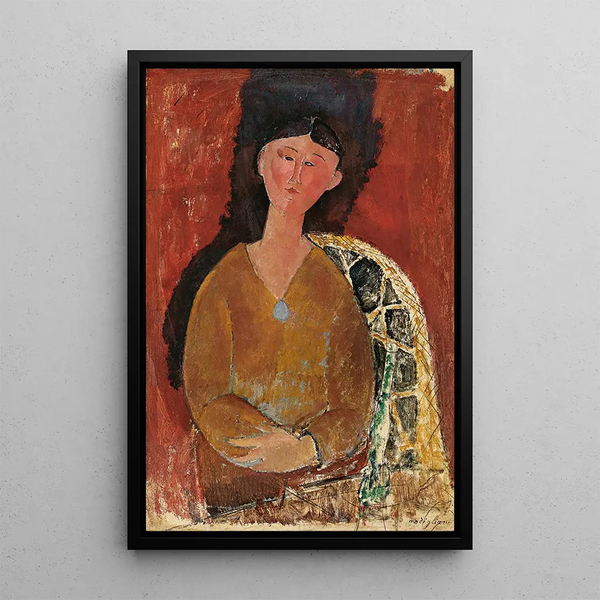 Maalauksen jäljennös Beatrice Hastingsin istuva maalaus - Amedeo Modigliani