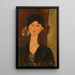 Amedeo Modigliani - Beatrice Hastings oven edessä — kehystetty taideteos seinällä