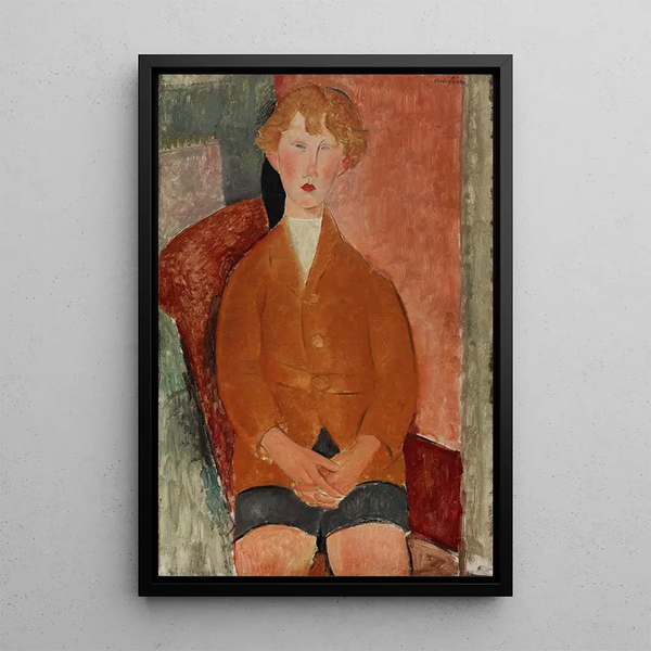 Maalauksen jäljennös Poika shorttihousuissa - Amedeo Modigliani