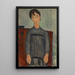 Tytär seisoo mustassa essussa - Amedeo Modigliani — kehystetty taideteos seinällä