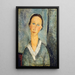 Merimiehenpukuisen tytön - Amedeo Modigliani — kehystetty taideteos seinällä