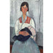Maalauksen jäljennös Naisgitanainen vauvan kanssa - Amedeo Modigliani