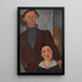Jacques ja Berthe Lipchitz - Amedeo Modigliani — kehystetty taideteos seinällä