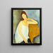 Jeanne Hébuterne - Amedeo Modigliani — kehystetty taideteos seinällä