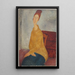 Maalauksen jäljennös Jeanne Hébuterne - Maalaus keltaisessa neuleessa - Amedeo Modigliani