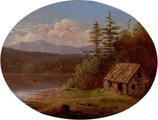 Cabane au bord de la rivière - Ecole Américaine — näkymä teoksesta