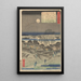Emonzaka-maalaus - Andō Hiroshige — kehystetty taideteos seinällä