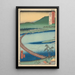 Etchu-hallinnon maalaus Ponttivene Funabashi - Andō Hiroshige — kehystetty taideteos seinällä