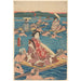 Maalauksen jäljennös Suuren joen ylityksestä - Andō Hiroshige