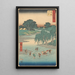 Fujieda-maalaus - Andō Hiroshige — kehystetty taideteos seinällä
