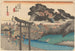 Temple Fujisawa Yugyōji - Andō Hiroshige — näkymä teoksesta