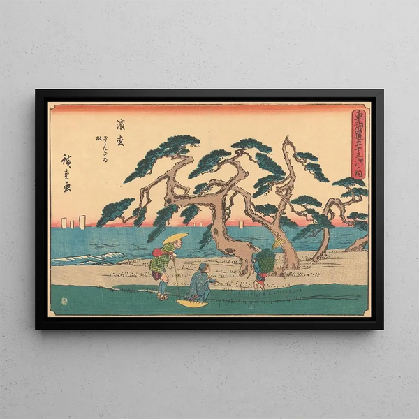 Hamamatsu-maalaus - Andō Hiroshige — kehystetty taideteos seinällä