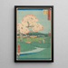 Ishiyakushi-maalaus - Andō Hiroshige — kehystetty taideteos seinällä