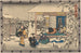 Oishi lähdössä talosta lumen alla - Andō Hiroshige — näkymä teoksesta
