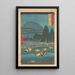 Maalauksen jäljennös Andō Hiroshige