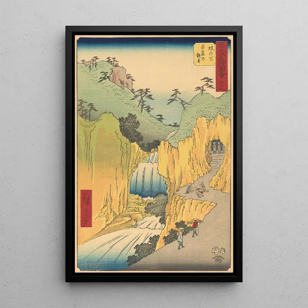 Maalauksen jäljennös Sakanoshita-maalaus - Andō Hiroshige