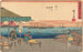 Shinagawa-maalaus - Andō Hiroshige — näkymä teoksesta