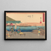 Shinagawa-maalaus - Andō Hiroshige — kehystetty taideteos seinällä