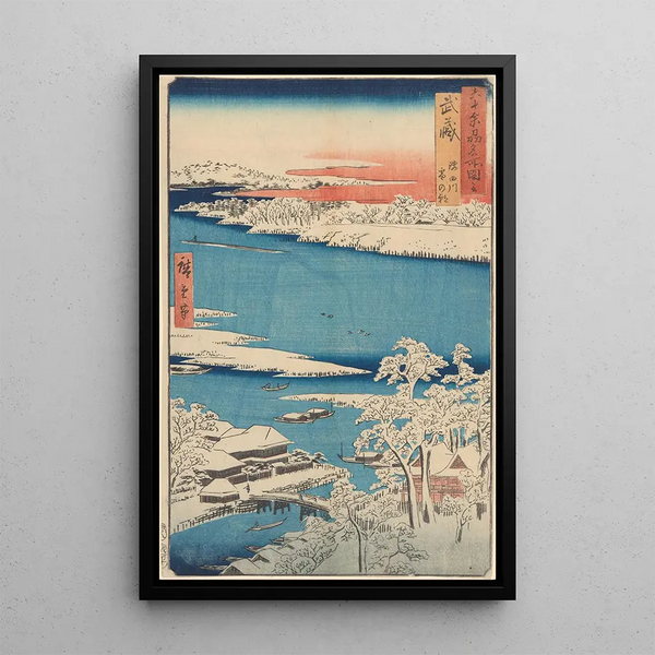 Maalauksen jäljennös Andō Hiroshige