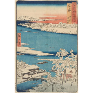 And Hiroshige - Snow Scene Islet River Shore.webp