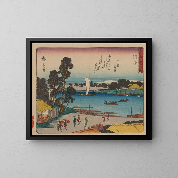 Tokaido, cinquante-trois stations - Andō Hiroshige — kehystetty taideteos seinällä