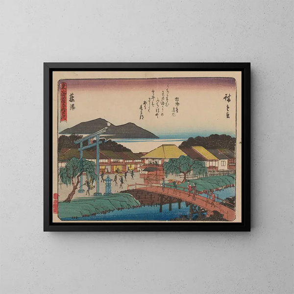 Tokaido, cinquante-trois stations - Andō Hiroshige — kehystetty taideteos seinällä