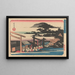 Shiba Shimei tunnetuista maalauspaikoista - Andō Hiroshige — kehystetty taideteos seinällä