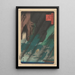 Sateen alla katsottu maalaus - Andō Hiroshige — kehystetty taideteos seinällä
