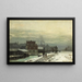 Talvimaisema-maalaus - Anders Andersen-Lundby — kehystetty taideteos seinällä