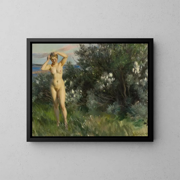 Siljan-järven rannalla - Anders Zorn — kehystetty taideteos seinällä