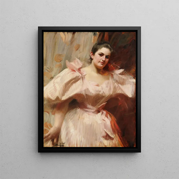 Frieda Schiffin maalaus 1876-1958 Myöhemmin Mme Felix M. Warburg - Anders Zorn — kehystetty taideteos seinällä